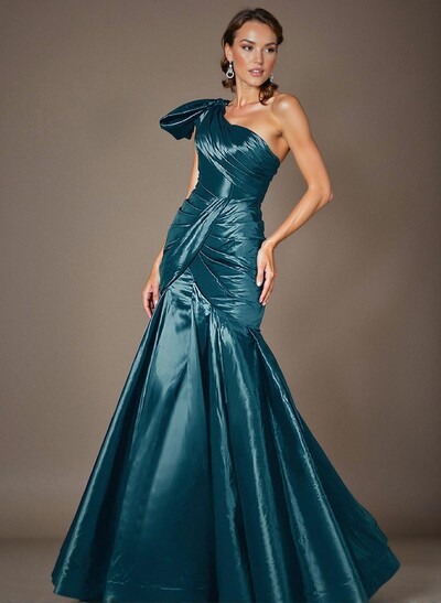 Trumpet/Mermaid One-Shoulder Satin Mother Of The Bride Dresses With Bow(s)