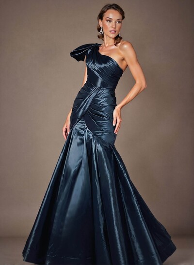 Trumpet/Mermaid One-Shoulder Satin Mother Of The Bride Dresses With Bow(s)