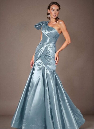 Trumpet/Mermaid One-Shoulder Satin Mother Of The Bride Dresses With Bow(s)