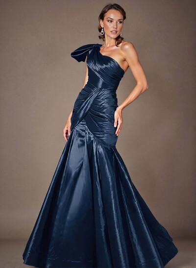 Trumpet/Mermaid One-Shoulder Satin Mother Of The Bride Dresses With Bow(s)