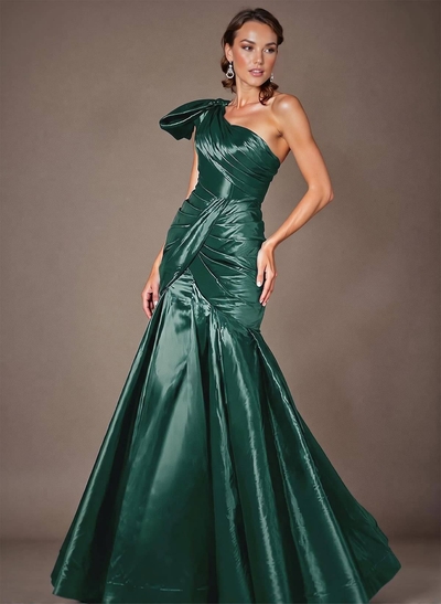 Trumpet/Mermaid One-Shoulder Satin Mother Of The Bride Dresses With Bow(s)
