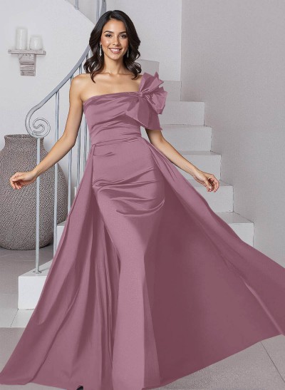 One-Shoulder Simple A-Line Mother Of The Bride Dresses With Bow(s)