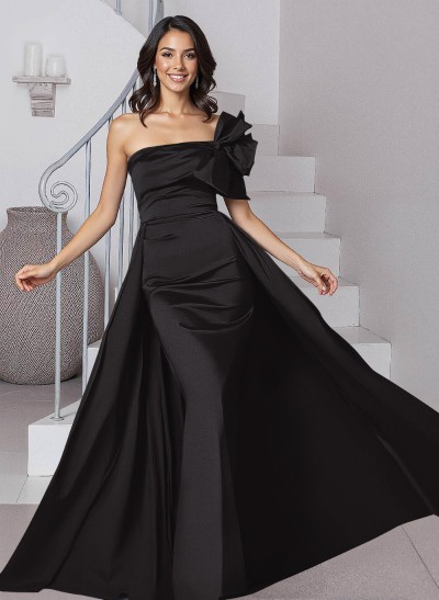 One-Shoulder Simple A-Line Mother Of The Bride Dresses With Bow(s)