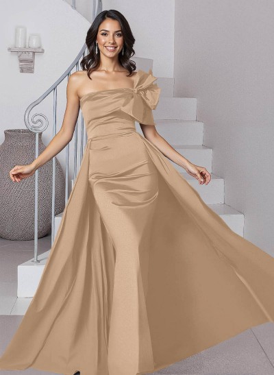 One-Shoulder Simple A-Line Mother Of The Bride Dresses With Bow(s)