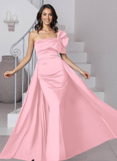 One-Shoulder Simple A-Line Mother Of The Bride Dresses With Bow(s)