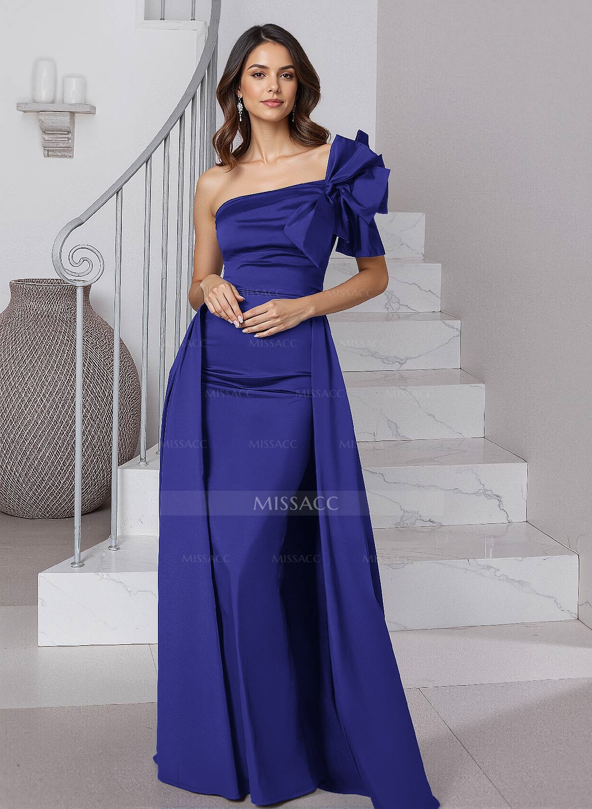 One-Shoulder Simple A-Line Mother Of The Bride Dresses With Bow(s)
