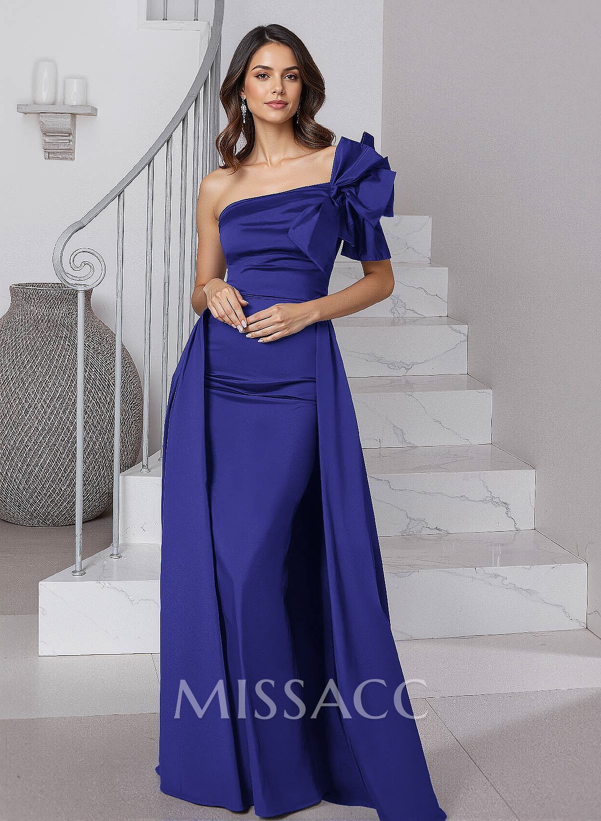 One-Shoulder Simple A-Line Mother Of The Bride Dresses With Bow(s)