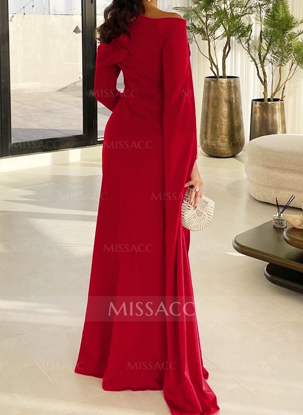 Sheath/Column Long Sleeves Silk Like Satin Mother Of The Bride Dresses