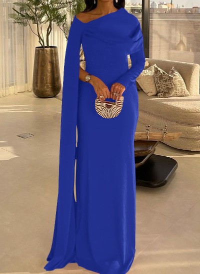 Sheath/Column Long Sleeves Silk Like Satin Mother Of The Bride Dresses
