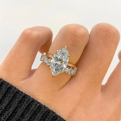 Marquise Cut Women's Wedding Ring