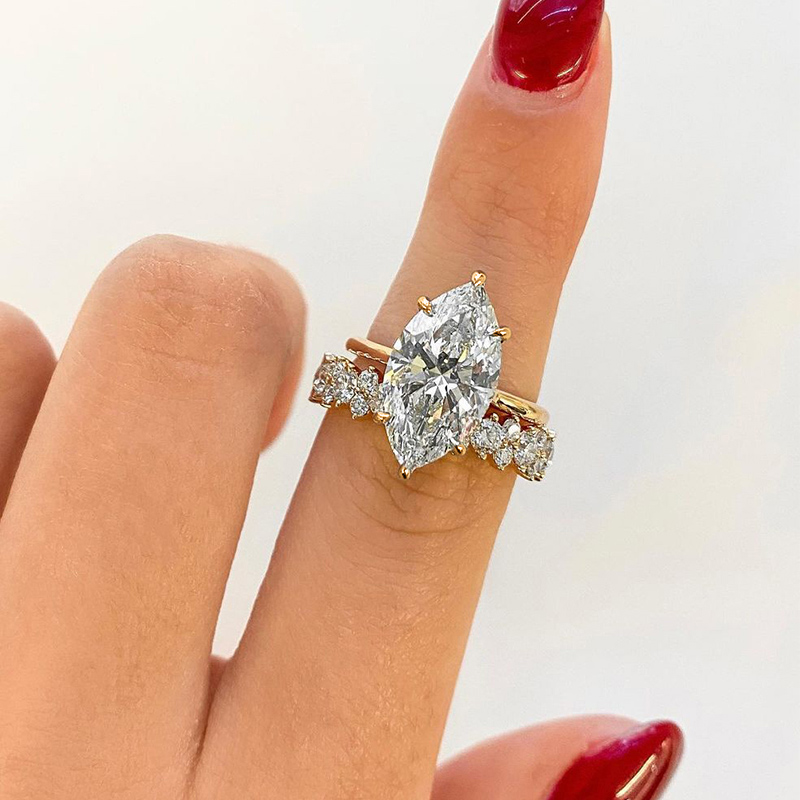 Marquise Cut Women's Wedding Ring