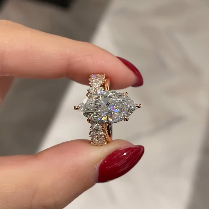 Marquise Cut Women's Wedding Ring