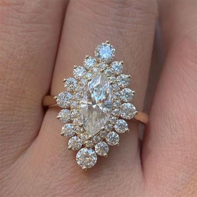 Marquise Cut Modern Engagement Ring