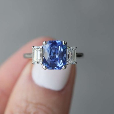 Dazzling Morganite Halo Cushion Cut Engagement Ring