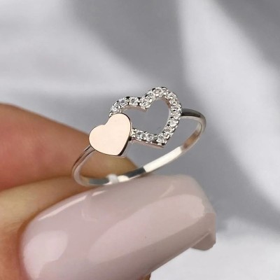 Heart Shaped Wedding Rings For Women Elegant Ring