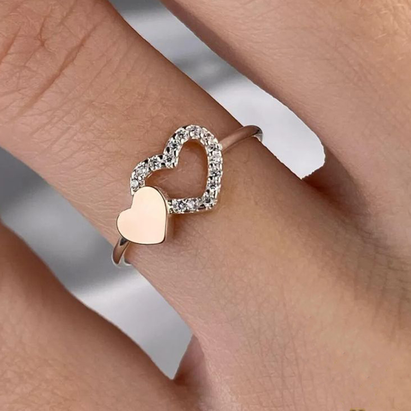 Heart Shaped Wedding Rings For Women Elegant Ring