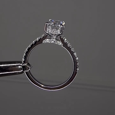 Classic Round Princess Cut Simulated Diamond Engagement Ring In Sterling Silver