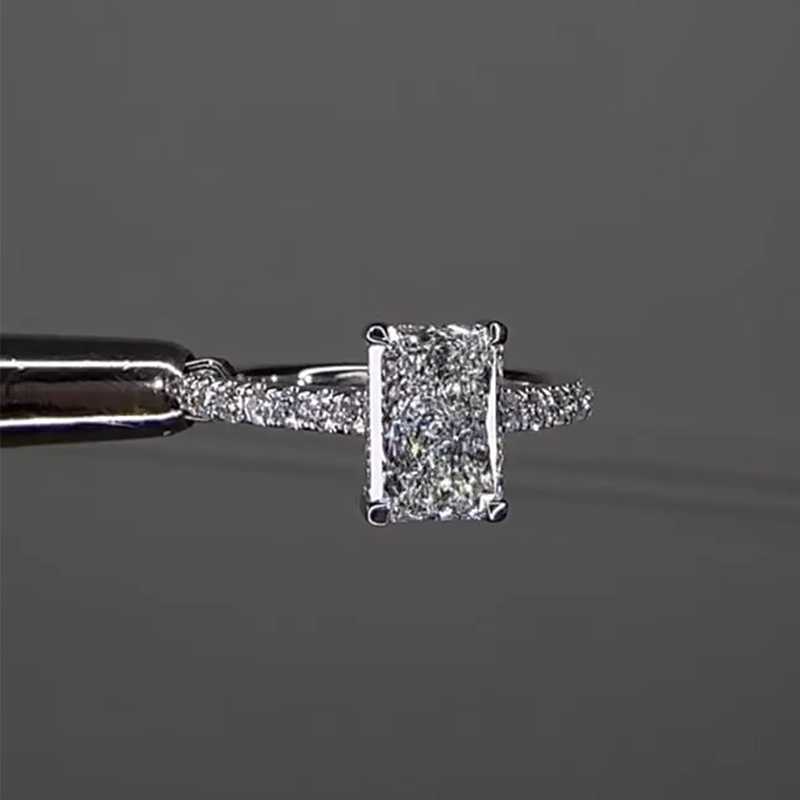 Classic Round Princess Cut Simulated Diamond Engagement Ring In Sterling Silver