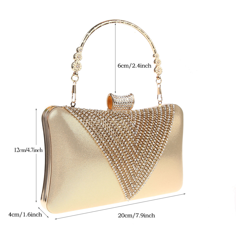 Polyester Event/Party Clutches & Bags With Crystal/ Rhinestone