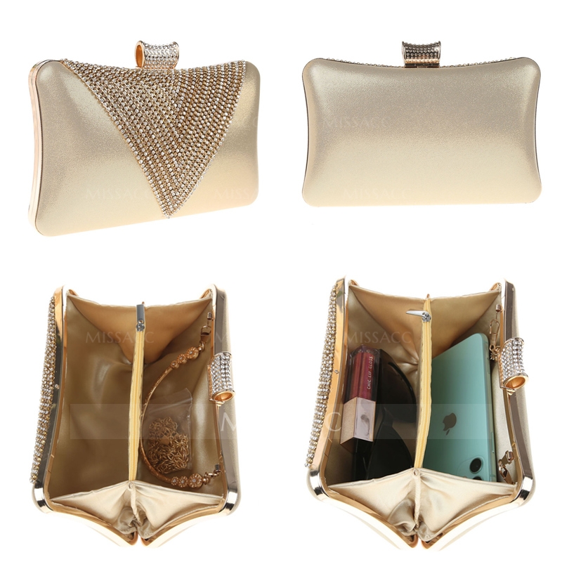 Polyester Event/Party Clutches & Bags With Crystal/ Rhinestone