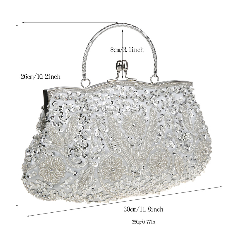 Satin Event/Party Clutches & Bags With Beading