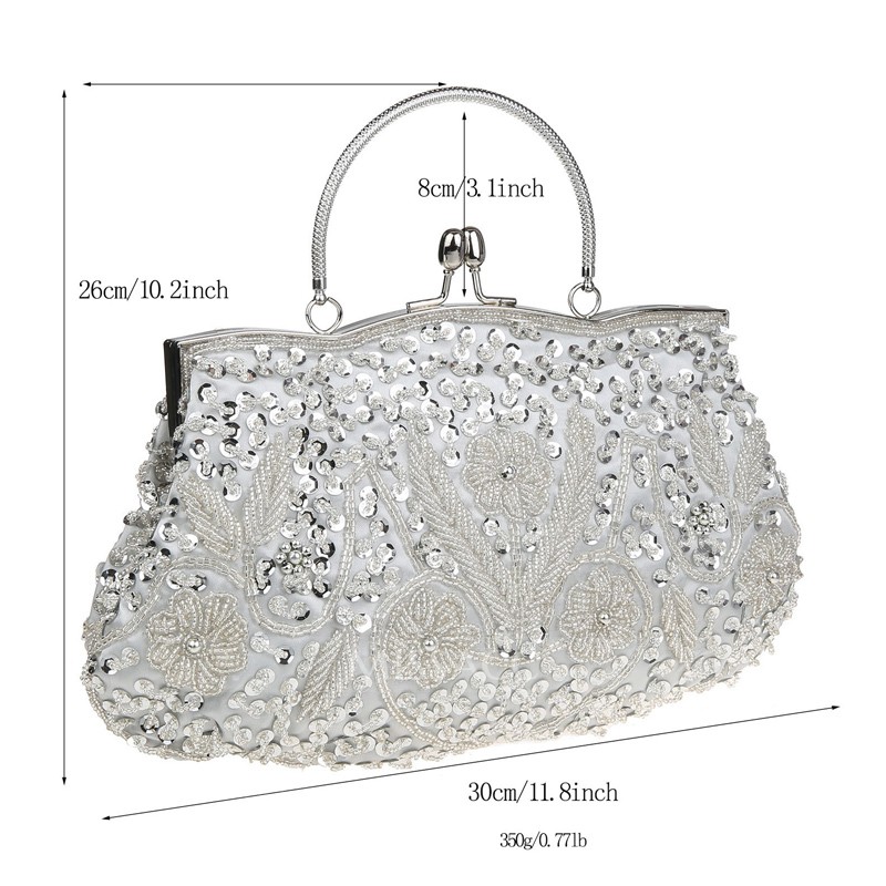 Satin Event/Party Clutches & Bags With Beading