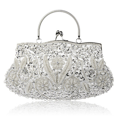 Satin Event/Party Clutches & Bags With Beading