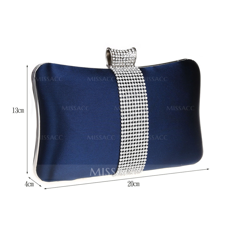 Satin Event/Party Clutches & Bags With Crystal/ Rhinestone