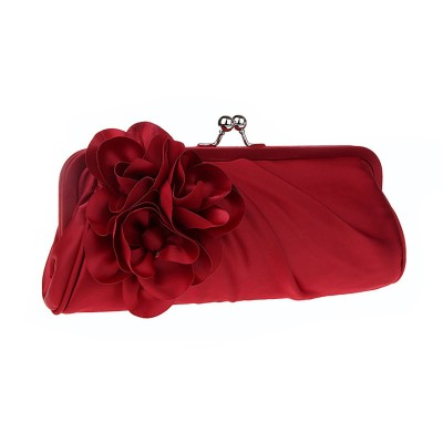 Satin Event/Party Clutches & Bags With Flower