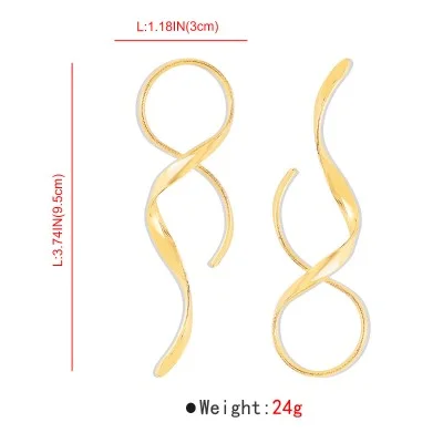 Simple Twist Dangle Earrings