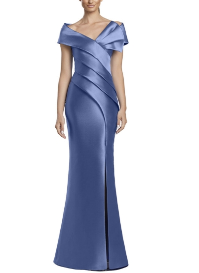 Trumpet/Mermaid Sleeveless Sweep Train Satin Evening Dresses