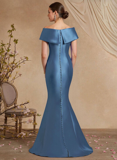 Trumpet/Mermaid Sleeveless Sweep Train Satin Evening Dresses