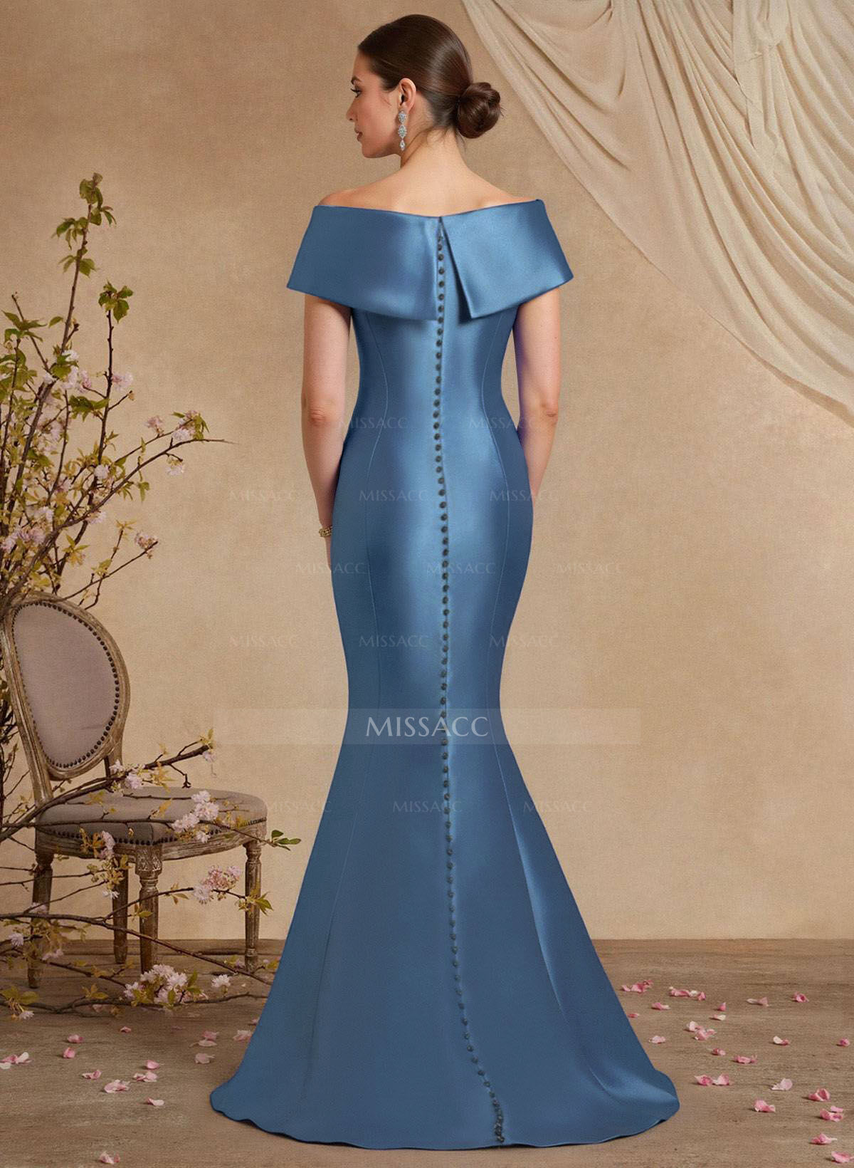 Trumpet/Mermaid Sleeveless Sweep Train Satin Evening Dresses