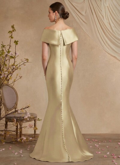 Trumpet/Mermaid Sleeveless Sweep Train Satin Evening Dresses