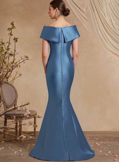 Trumpet/Mermaid Sleeveless Sweep Train Satin Evening Dresses