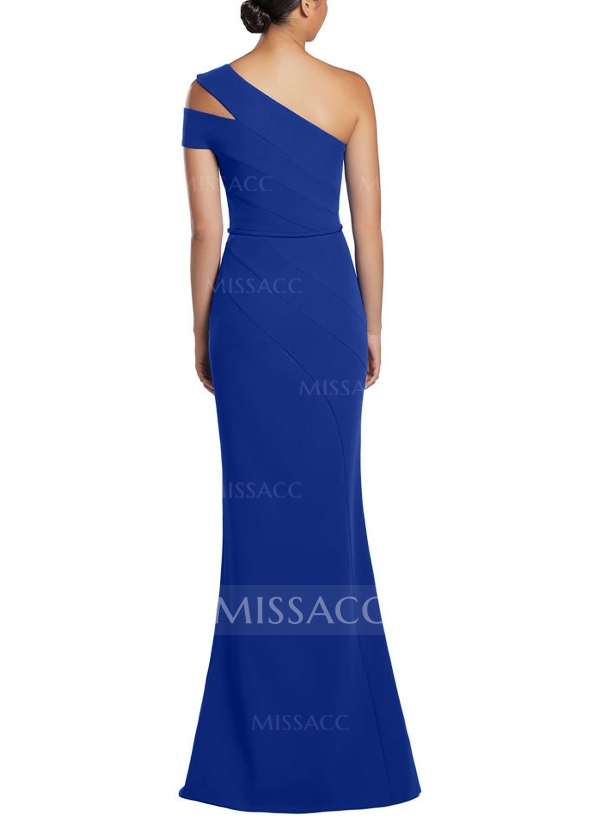 Trumpet/Mermaid Sleeveless Elastic Satin Evening Dresses With High Split