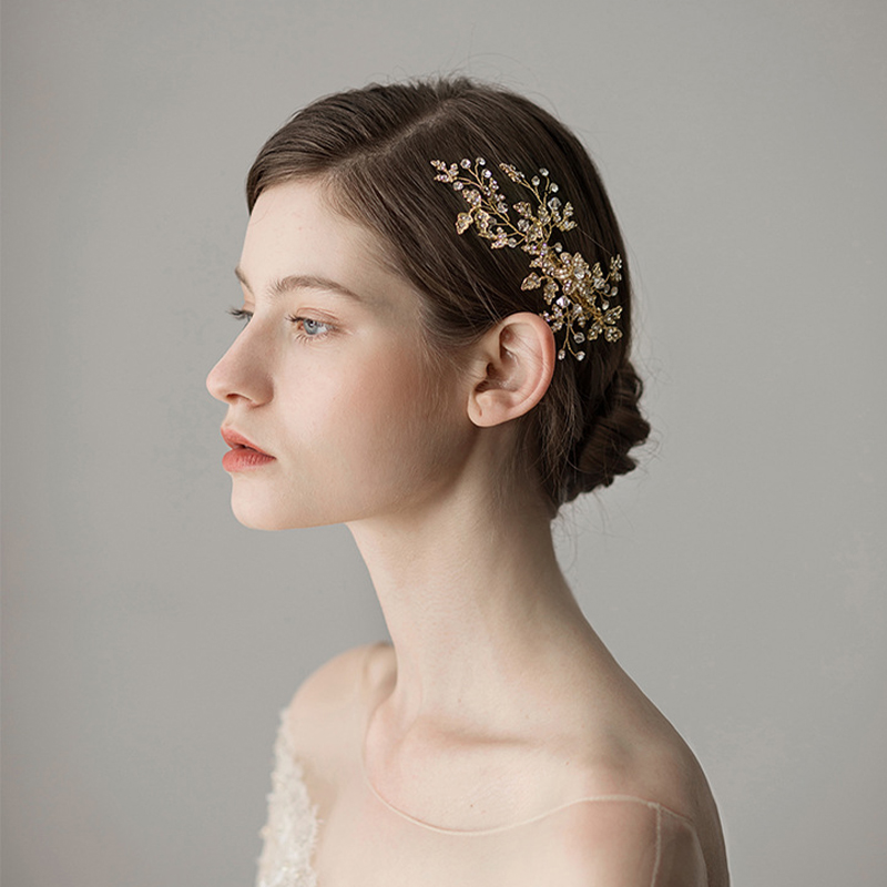 Wedding Hair Clips With Rhinestone Bridal Headpieces (Sold In A Single Piece)