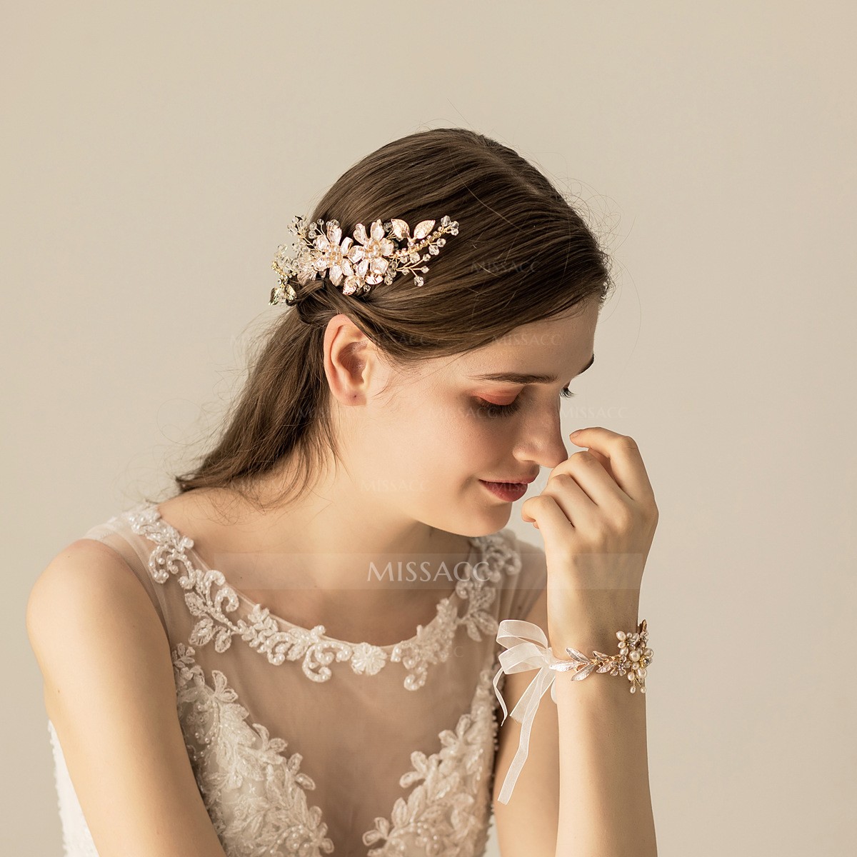 Wedding Combs With Pearl/Flower Bridal Headpieces