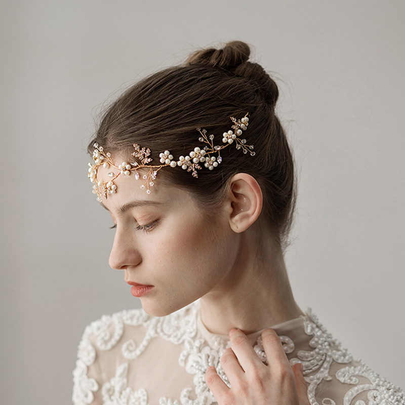 Simple Wedding Headbands With Pearl/Floral Bridal Headpieces