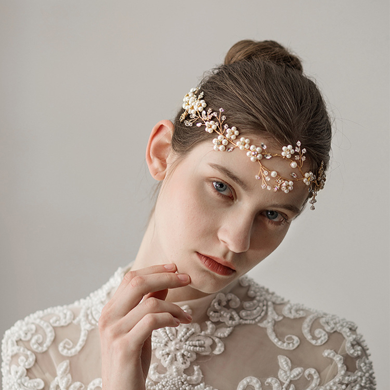 Simple Wedding Headbands With Pearl/Floral Bridal Headpieces