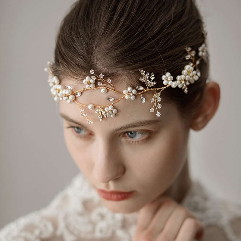 Simple Wedding Headbands With Pearl/Floral Bridal Headpieces