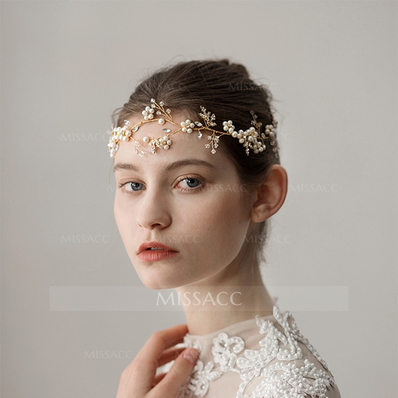 Simple Wedding Headbands With Pearl/Floral Bridal Headpieces