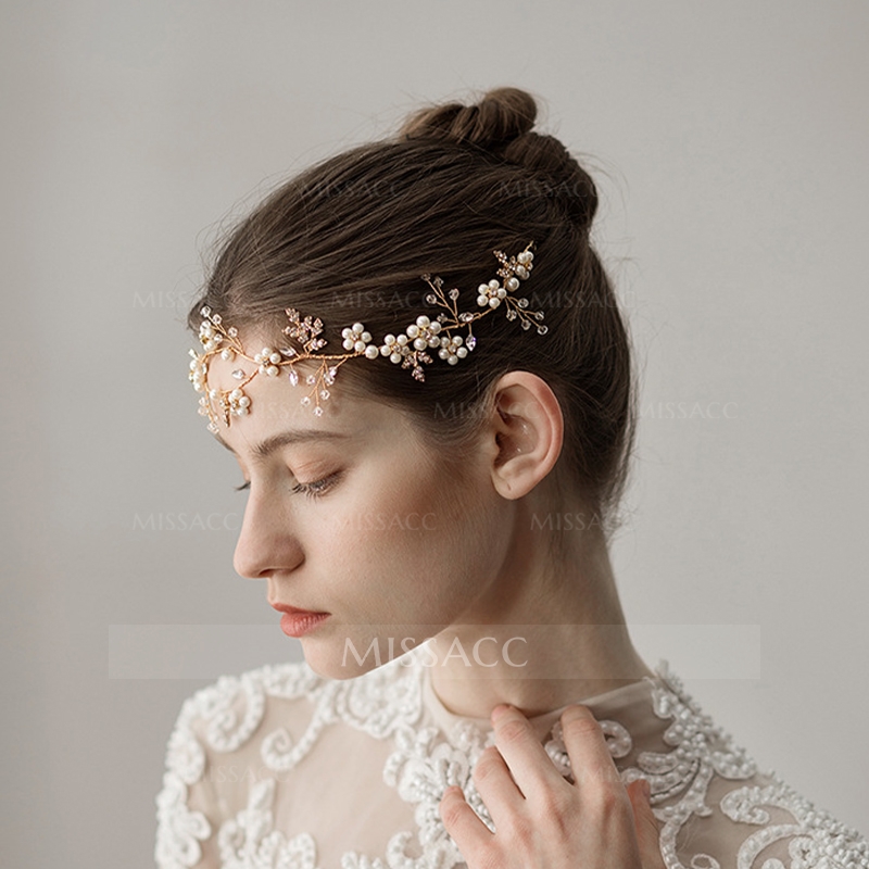 Simple Wedding Headbands With Pearl/Floral Bridal Headpieces