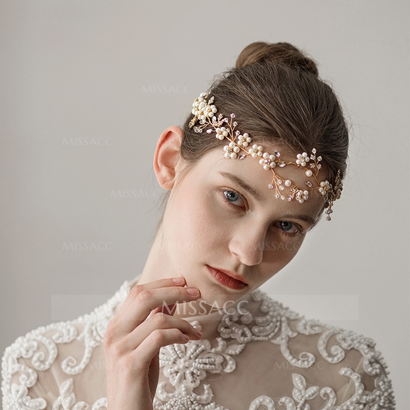 Simple Wedding Headbands With Pearl/Floral Bridal Headpieces