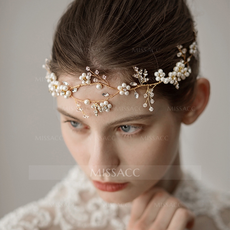 Simple Wedding Headbands With Pearl/Floral Bridal Headpieces