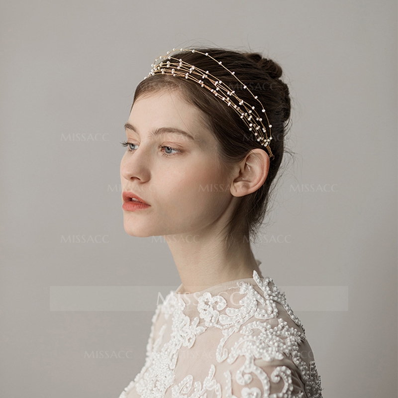 Sweet Wedding Headbands With Pearl Bridal Headpieces