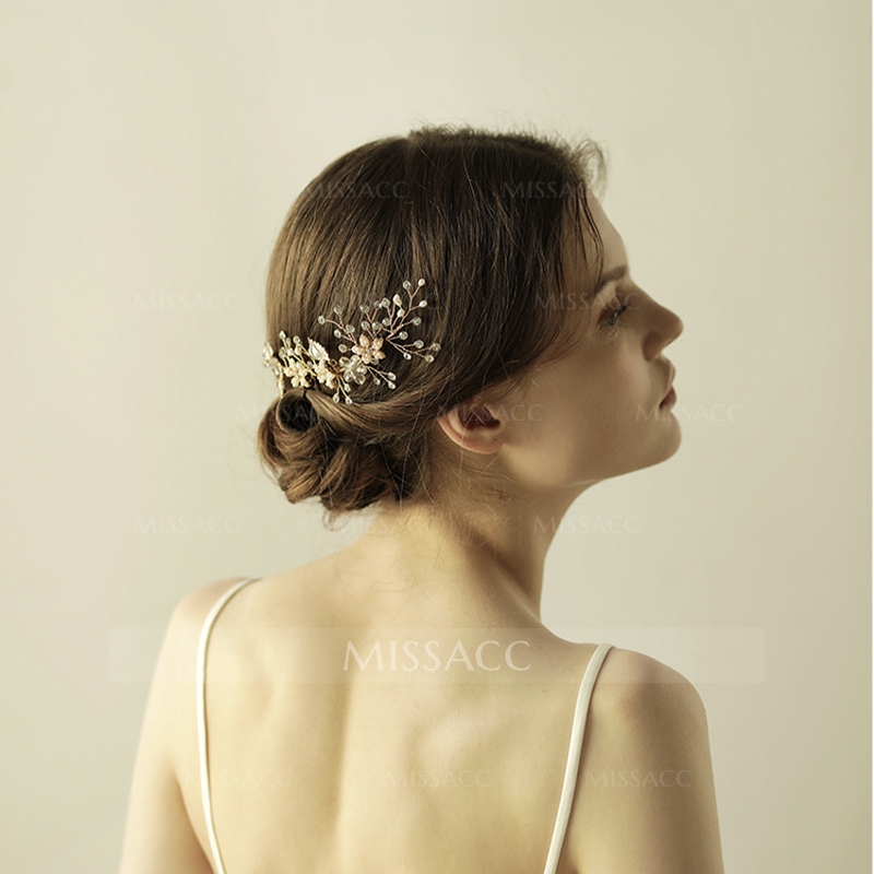 Wedding Combs With Floral Bridal Headpieces