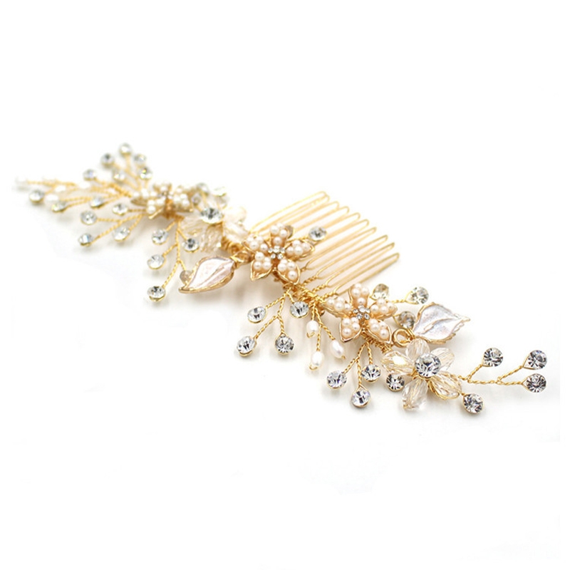 Wedding Combs With Floral Bridal Headpieces