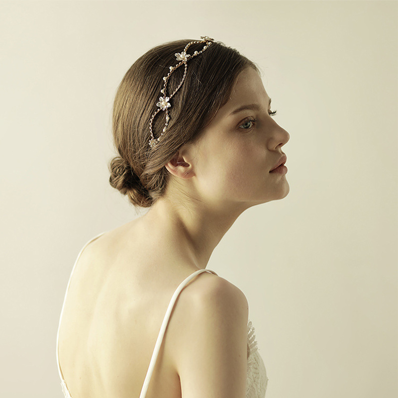 Sweet Wedding Headbands With Rhinestones/Floral Bridal Headpieces