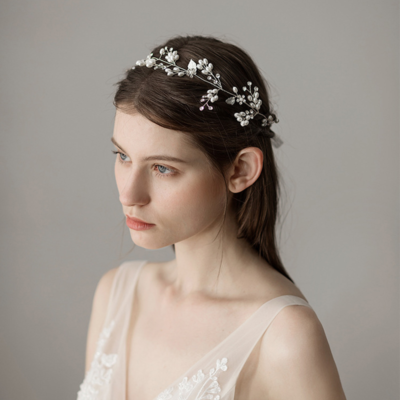 Simple Wedding Headbands With Pearl Bridal Headpieces